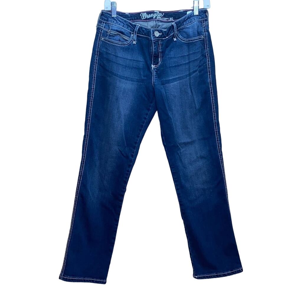 Wrangler Straight Leg Premium Patch Mae Jeans Size 7/8 x 30